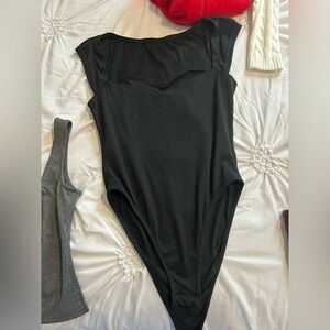 Black Mermaid Short-Sleeve Bodysuit